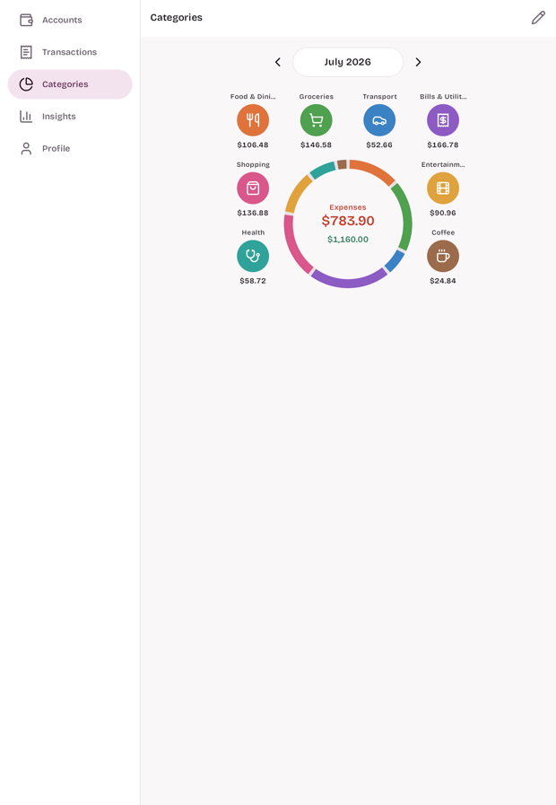 Arco on a tablet — the same expanded layout in portrait